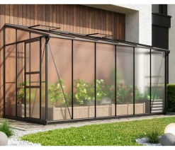 Vitavia Gewächshäuser - Gewächshaus Iris 7800, ca. B387/H221/T201 cm Schwarz