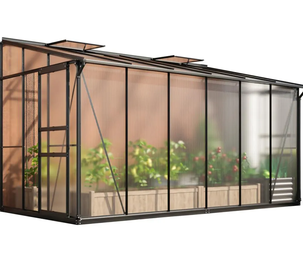 Vitavia Gewächshäuser - Gewächshaus Iris 7800, ca. B387/H221/T201 cm Schwarz