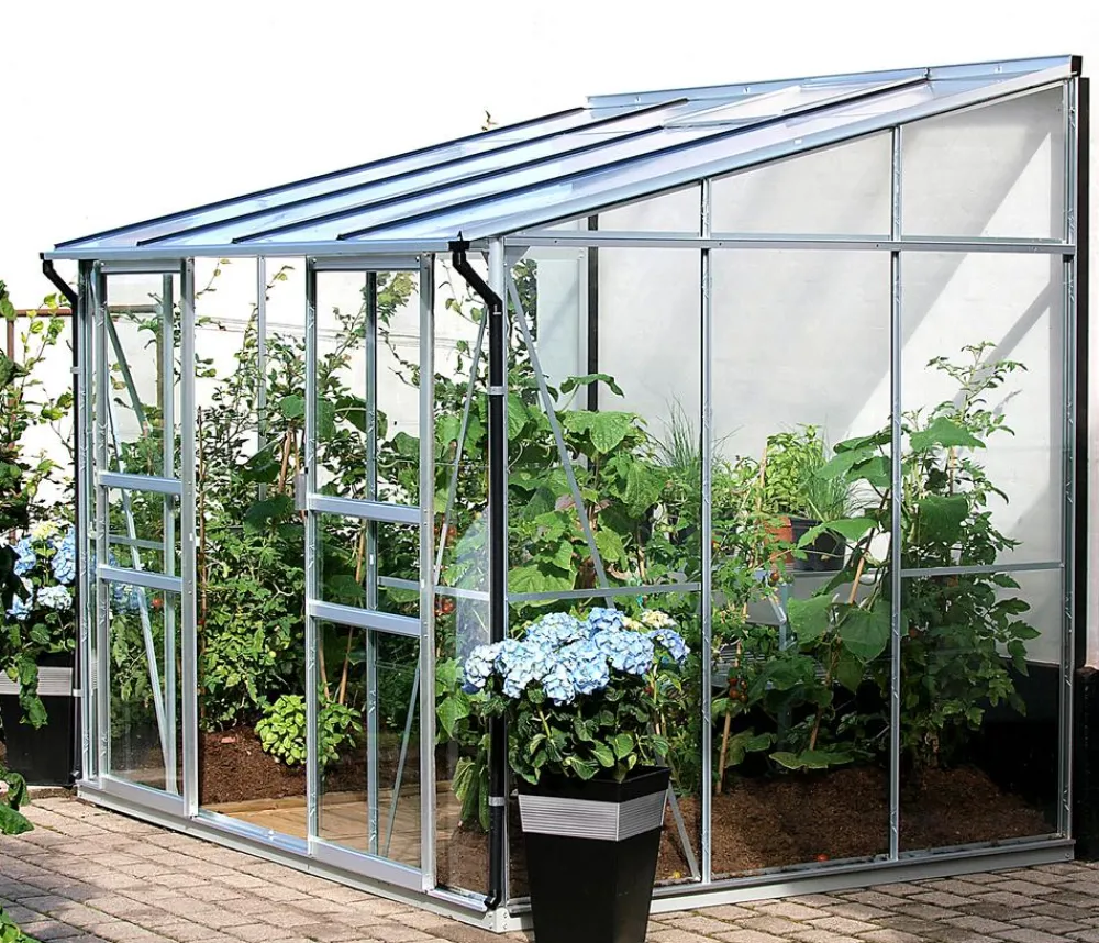 Vitavia Gewächshaus Iris 5200 ESG/HKP, ca. B262/H221/T201 cm Silber Outlet