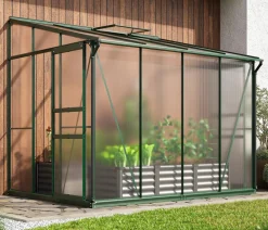 Vitavia Gewächshäuser - Gewächshaus Iris 5200 ESG/HKP, ca. B262/H221/T201 cm Dunkelgrün
