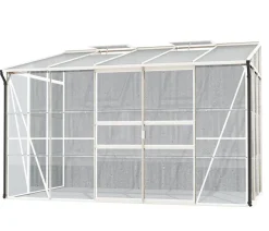 Vitavia Gewächshaus Iris 6500 ESG/HKP, ca. B324/H221/T201 cm Silber Discount