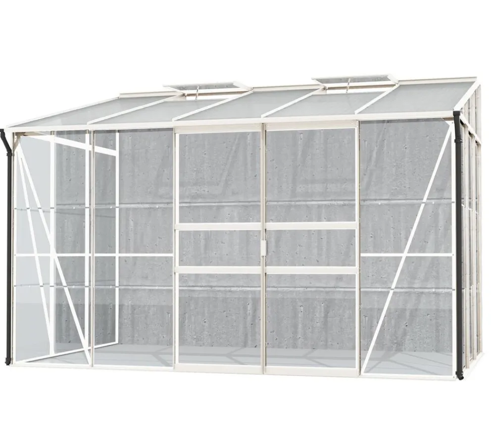 Vitavia Gewächshaus Iris 6500 ESG/HKP, ca. B324/H221/T201 cm Silber Discount