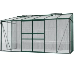 Vitavia Gewächshäuser - Gewächshaus Iris 7800 ESG/HKP, ca. B387/H221/T201 cm Dunkelgrün