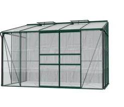 Vitavia Gewächshäuser - Gewächshaus Iris 6500 ESG/HKP, ca. B324/H221/T201 cm Dunkelgrün