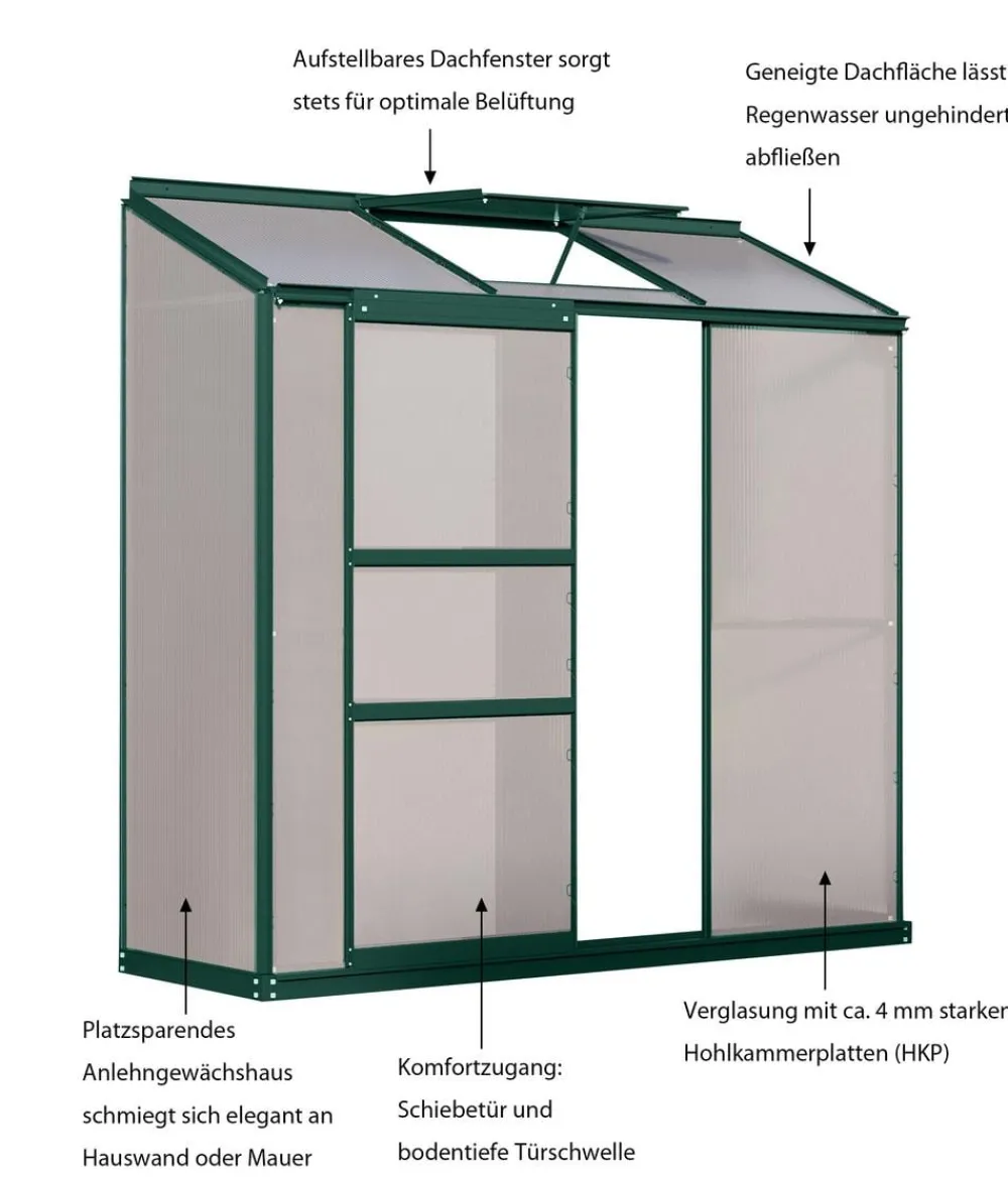 Vitavia Gewächshäuser > Gewächshaus Iris 1300 HKP, ca. B193/H182/T69 cm