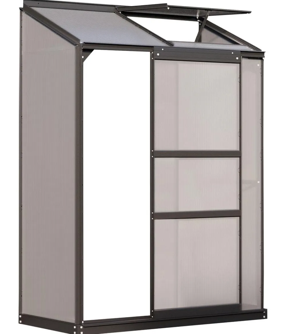 Vitavia Gewächshäuser - Gewächshaus Iris 900 HKP, ca. B131/H182/T69 cm Schwarz