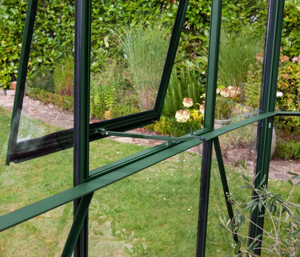 Vitavia Gewächshaus Luna 9000, inkl. Stahlfundamentrahmen, ca. B383/H283/T331 cm Dunkelgrün Outlet