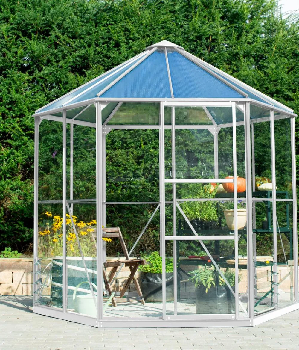 Vitavia Gewächshäuser > Gewächshaus Luna 4500, inkl. Stahlfundamentrahmen, ca. B253/H263/T221 cm