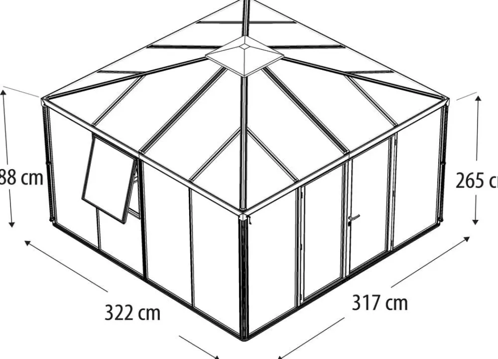 Vitavia Gewächshäuser - Gewächshaus Moros, ESG/HKP Schwarz
