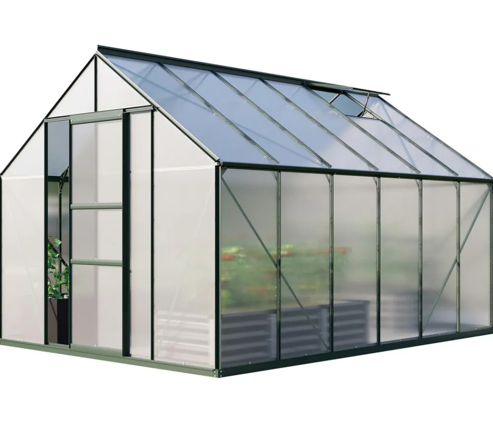 Vitavia Gewächshaus Neptun 9900 HKP, ca. B257/H230/T383 cm Dunkelgrün Outlet