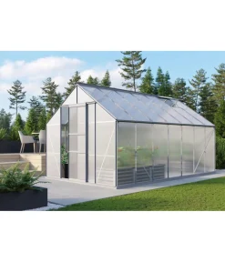 Vitavia Gewächshäuser - Gewächshaus Neptun 11500 HKP, ca. B257/H230/T445 cm Silber