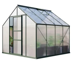 Vitavia Gewächshäuser - Gewächshaus Neptun 6700 HKP, ca. B257/H230/T258 Dunkelgrün