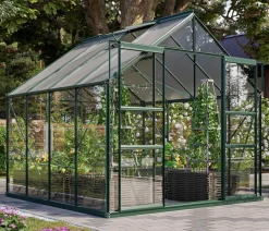 Vitavia Gewächshaus Neptun Plus 6700 ESG/HKP, inkl. Stahlfundamentrahmen, ca. B257/H238/T258 cm Dunkelgrün Outlet