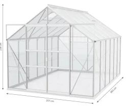 Vitavia Gewächshäuser > Gewächshaus Neptun Plus 9900 ESG/HKP, inkl. Stahlfundamentrahmen, ca. B257/H238/T383 cm