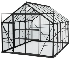 Vitavia Gewächshaus Neptun Plus 9900 ESG/HKP, inkl. Stahlfundamentrahmen, ca. B257/H238/T383 cm Schwarz Online