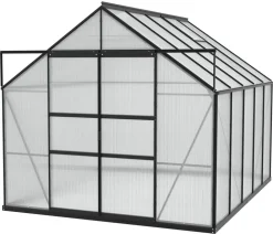 Vitavia Gewächshäuser - Gewächshaus Neptun Plus 11500 HKP, inkl. Stahlfundamentrahmen, ca. B257/H238/T445 cm Dunkelgrün