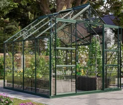 Vitavia Gewächshaus Neptun Plus 6700 ESG, inkl. Stahlfundamentrahmen, ca. B257/H238/T258 cm Dunkelgrün Outlet
