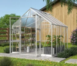 Vitavia Gewächshaus Orbit 6700, ESG/NSG, inkl. Fundament Silber