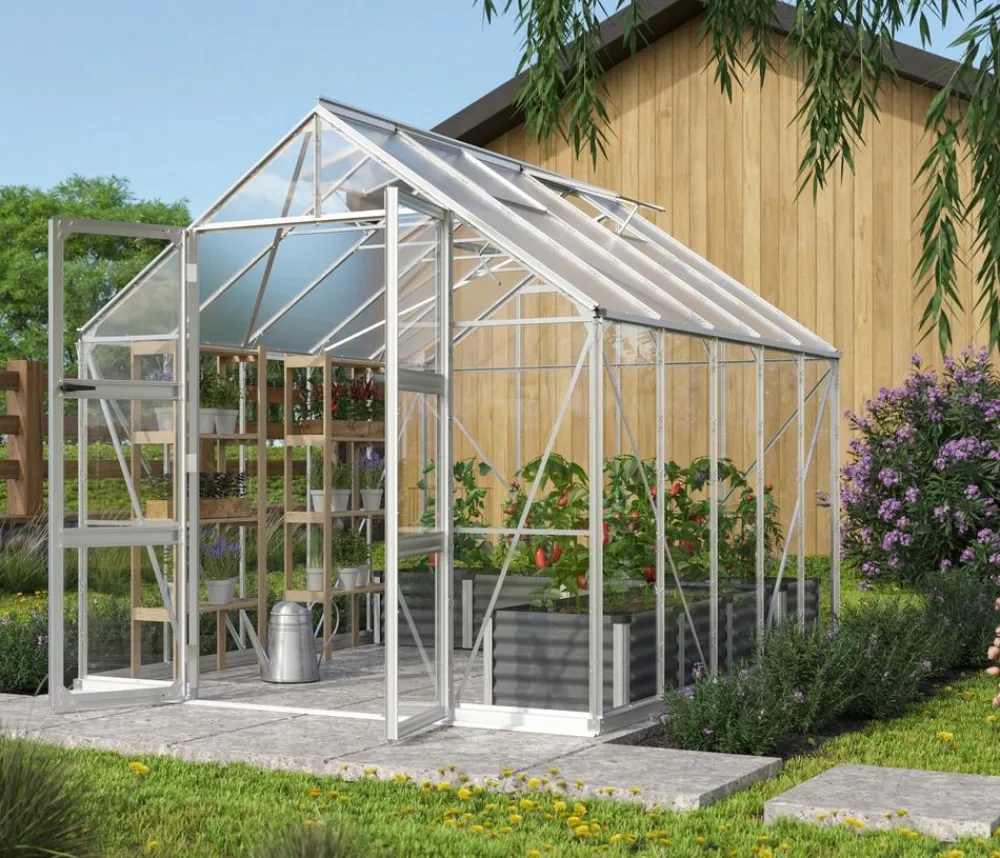 Vitavia Gewächshäuser > Gewächshaus Orbit 8300, ESG/HKP, inkl. Stahlfundamentrahmen