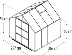 Vitavia Gewächshäuser > Gewächshaus Orbit 6700, ESG/NSG, inkl. Fundament
