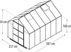 Vitavia Gewächshäuser > Gewächshaus Orbit 9900, HKP, inkl. Stahlfundamentrahmen