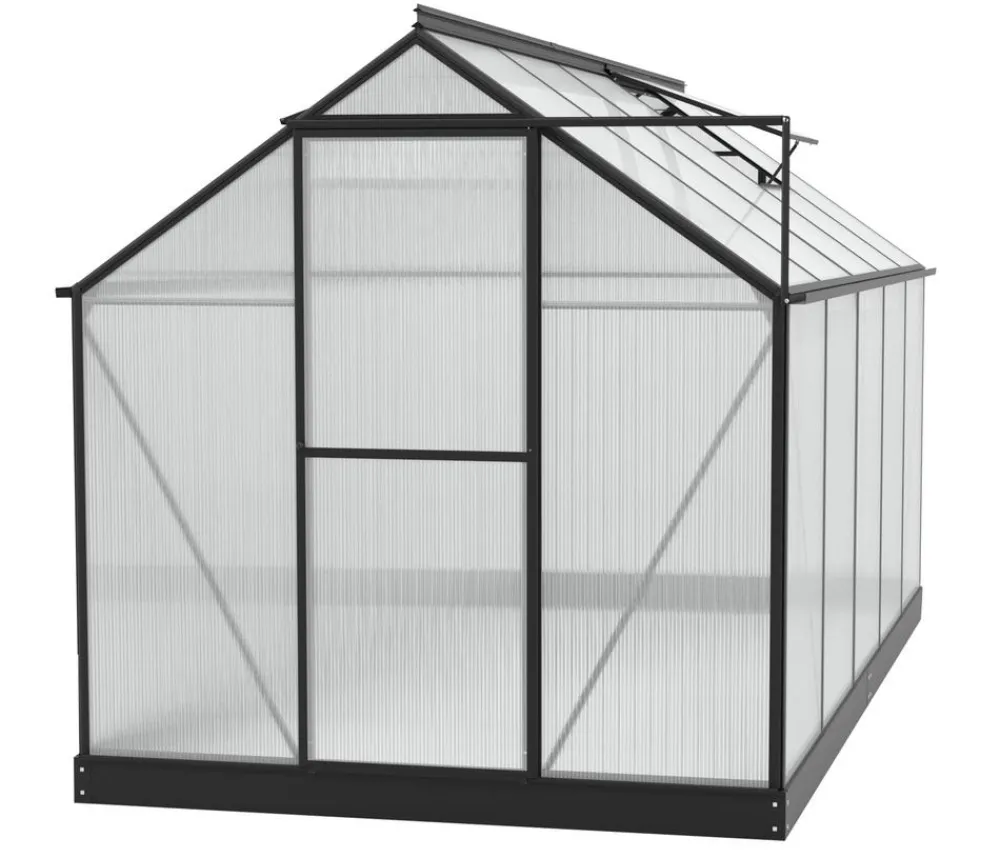 Vitavia Gewächshaus Pluto 7500 HKP, inkl. Stahlfundamentrahmen, ca. B198/H208/T377 cm Schwarz Online