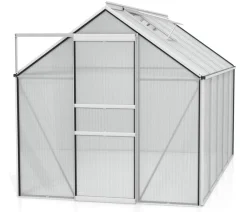 Vitavia Gewächshäuser - Gewächshaus Pollux 6200 HKP, ca. B195/H197/T321 cm Silber