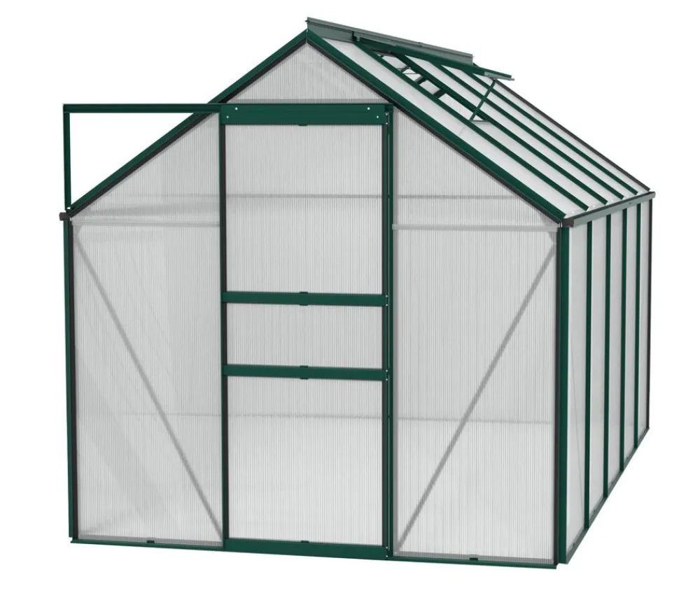 Vitavia Gewächshäuser - Gewächshaus Pollux 6200 HKP, ca. B195/H197/T321 cm Dunkelgrün