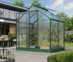 Vitavia Gewächshäuser - Gewächshaus Pollux 2500 HKP, ca. B195/H197/T131 cm Dunkelgrün