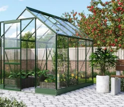 Vitavia Gewächshäuser > Gewächshaus Pontos 5000, ESG, inkl. Stahlfundamentrahmen, ca. B195/H207/T261 cm