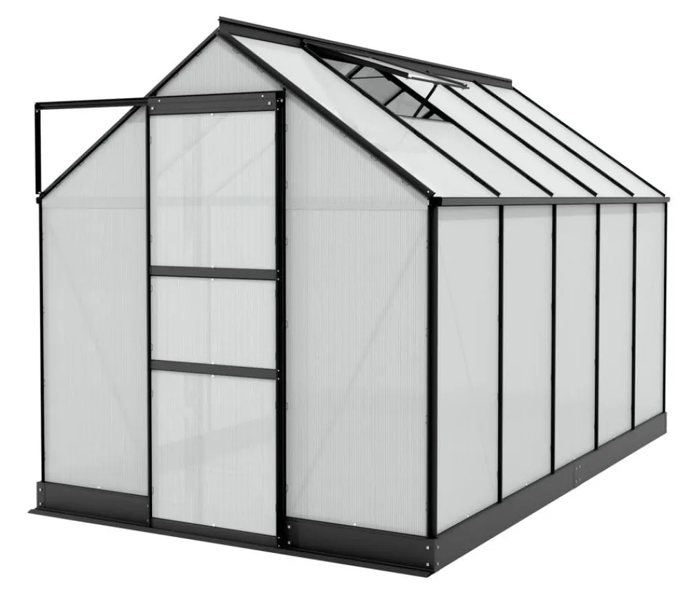 Vitavia Gewächshäuser > Gewächshaus Pontos 6200 HKP 4 mm, inkl. Stahlfundamentrahmen, ca. B195/H207/T324 cm