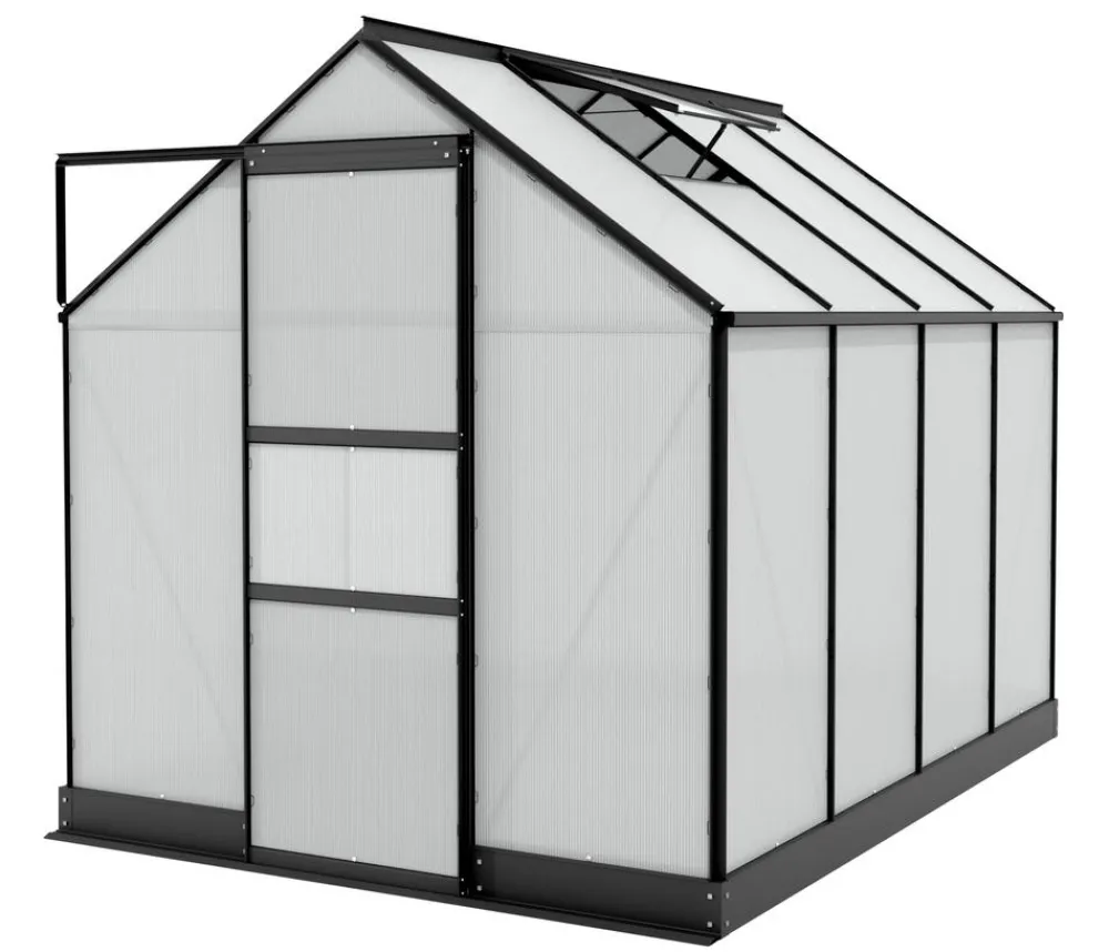 Vitavia Gewächshäuser > Gewächshaus Pontos 5000 HKP 4 mm, inkl. Stahlfundamentrahmen, ca. B195/H207/T261 cm