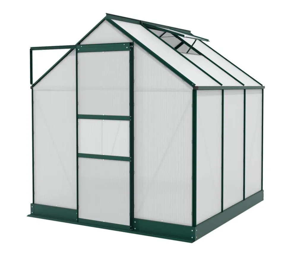 Vitavia Gewächshäuser > Gewächshaus Pontos 3800 HKP 4 mm, inkl. Stahlfundamentrahmen, ca. B195/H199/T207 cm