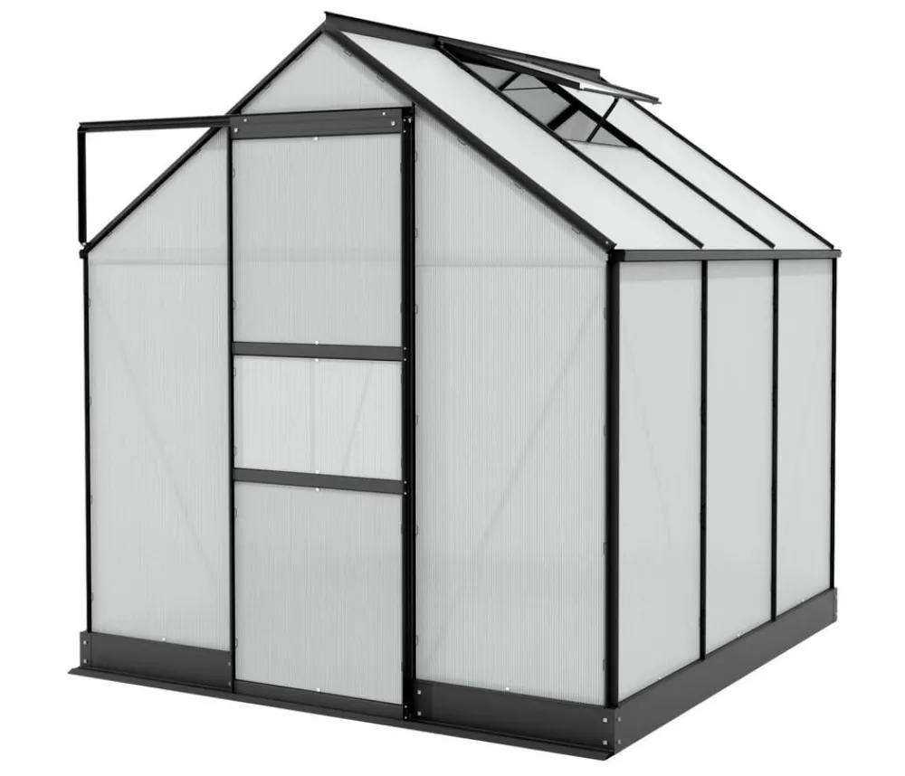 Vitavia Gewächshäuser > Gewächshaus Pontos 3800 HKP 4 mm, inkl. Stahlfundamentrahmen, ca. B195/H199/T207 cm