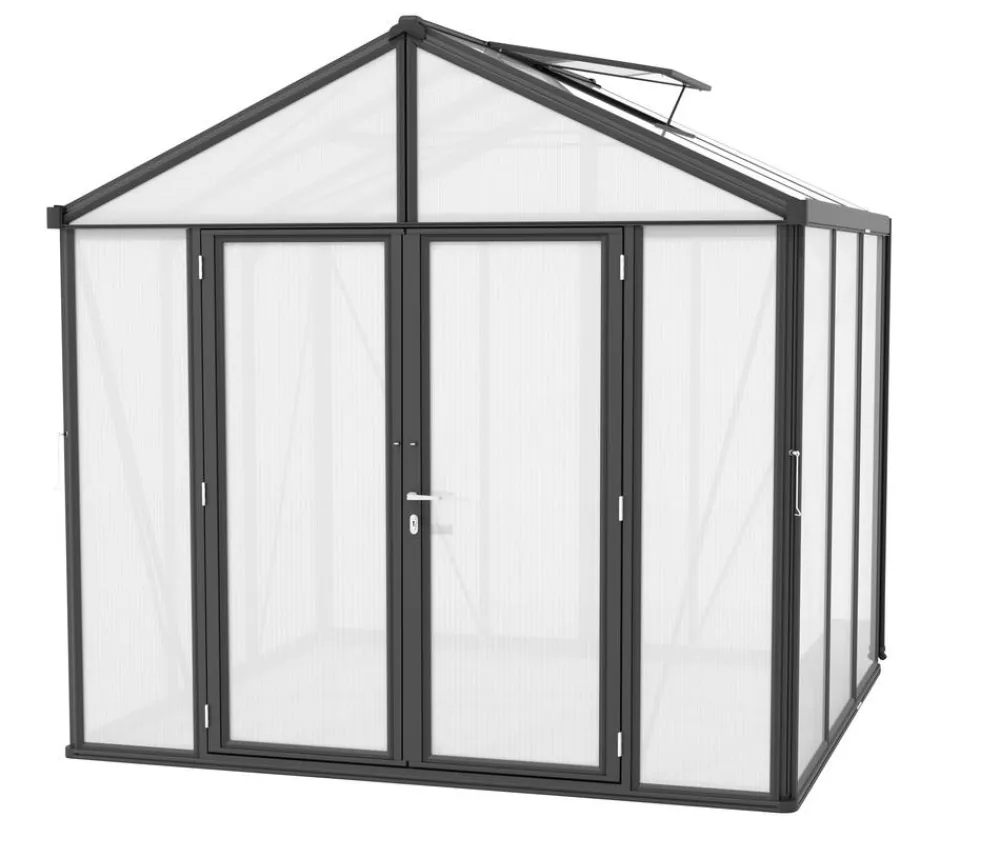 Vitavia Gewächshaus Poseidon 6200 HKP, ca. B258/H250/T242 cm Schwarz Discount