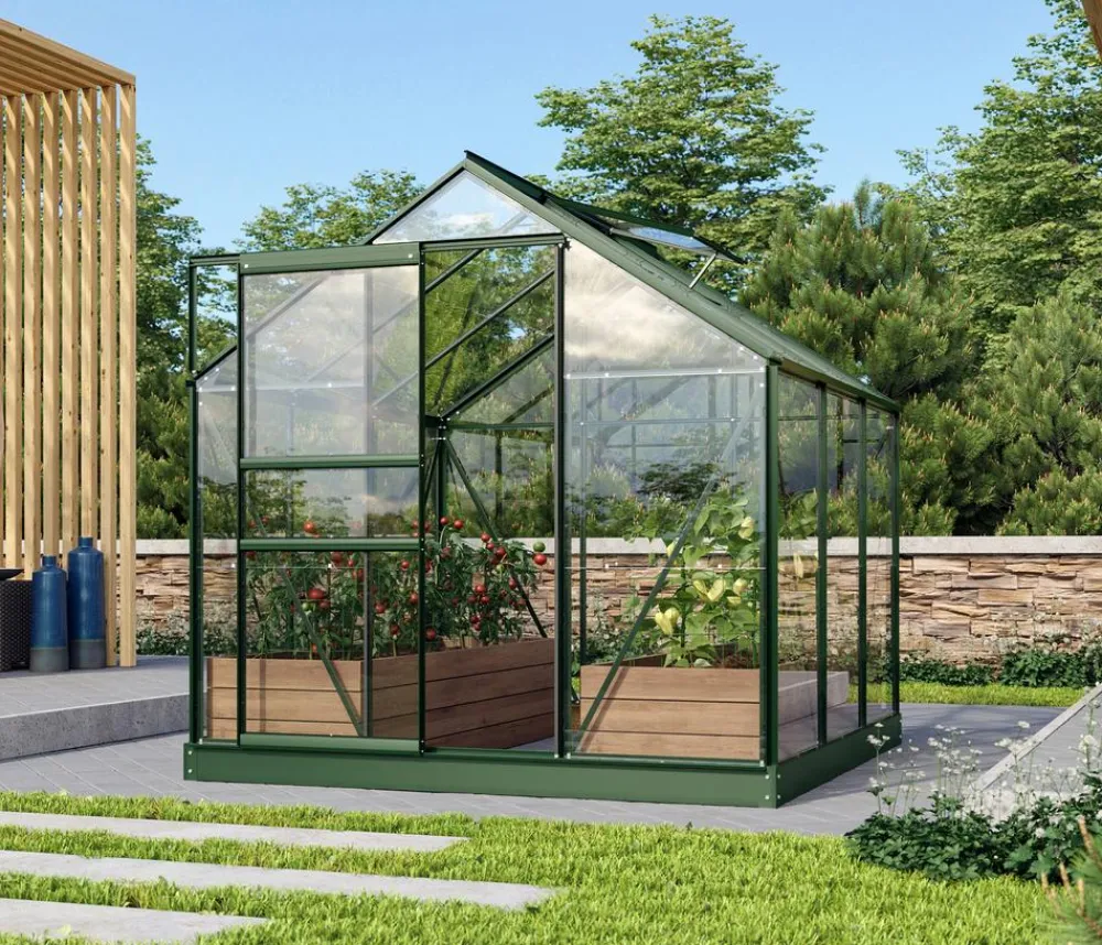 Vitavia Gewächshäuser - Gewächshaus Primus 3800, ESG Dunkelgrün