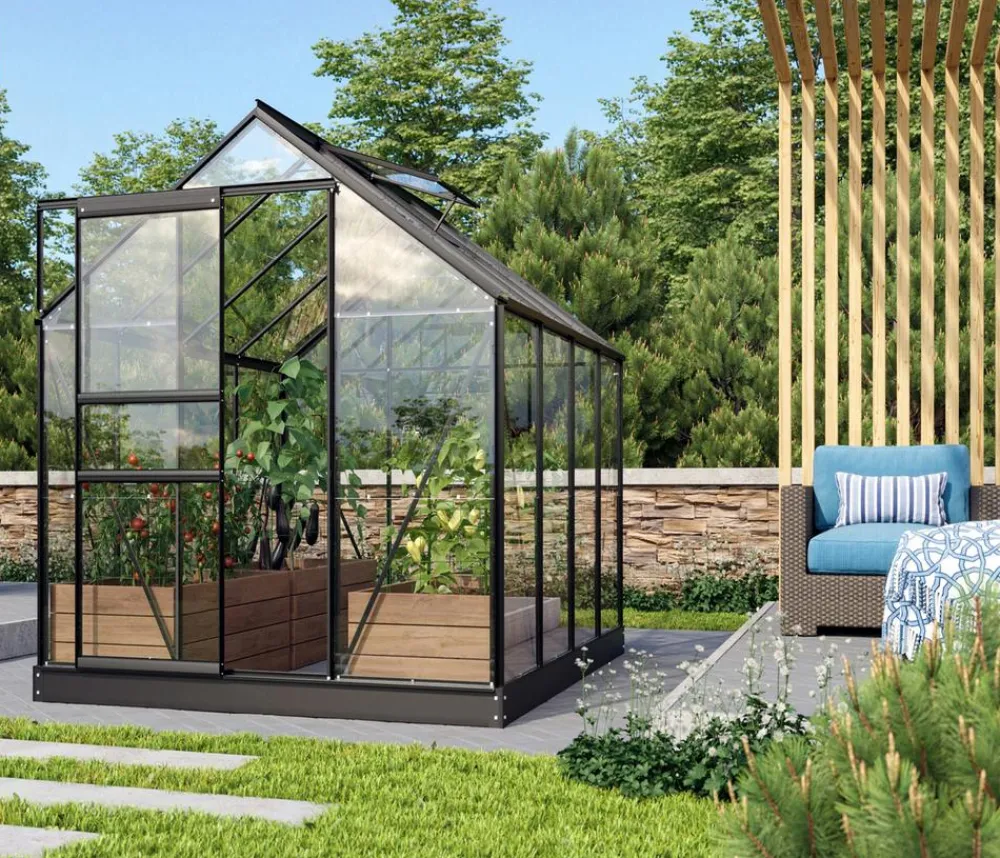 Vitavia Gewächshäuser - Gewächshaus Primus 5000, ESG Schwarz