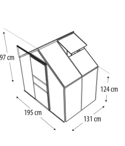 Vitavia Gewächshäuser > Gewächshaus Primus 2500, HKP