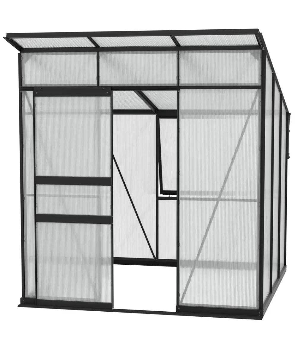 Vitavia Gewächshaus Prisma 4450 HKP, inkl. Stahlfundamentrahmen Schwarz New