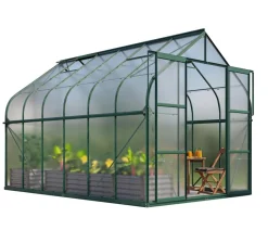 Vitavia Gewächshäuser > Gewächshaus Saturn 9900 HKP, inkl. Stahlfundamentrahmen, ca. B264/H255/T383 cm