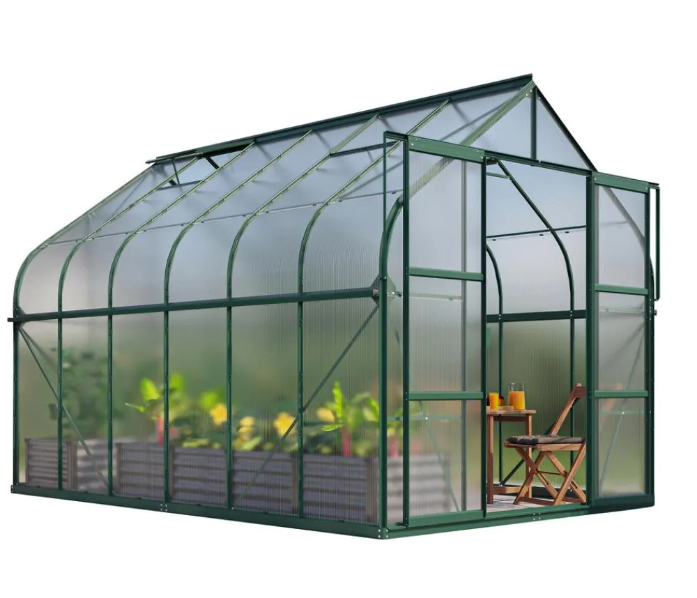 Vitavia Gewächshäuser > Gewächshaus Saturn 9900 HKP, inkl. Stahlfundamentrahmen, ca. B264/H255/T383 cm