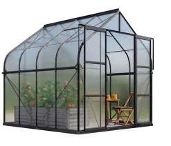 Vitavia Gewächshäuser > Gewächshaus Saturn 6700 HKP, inkl. Stahlfundamentrahmen, ca. B264/H255/T258 cm