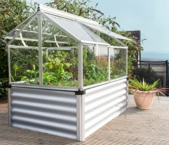 Vitavia Hochfrühbeet Kopenhagen, ca. B122/H135/T83 cm Silber Discount