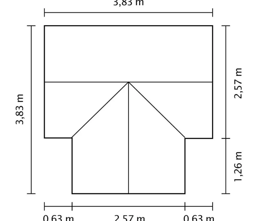 Vitavia Orangerie Minerva ESG, inkl. Stahlfundamentrahmen, ca. B383/H254/T383 cm Schwarz Hot