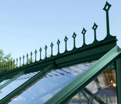Vitavia Gewächshäuser - Orangerie Minerva ESG, inkl. Stahlfundamentrahmen, ca. B383/H254/T383 cm Dunkelgrün