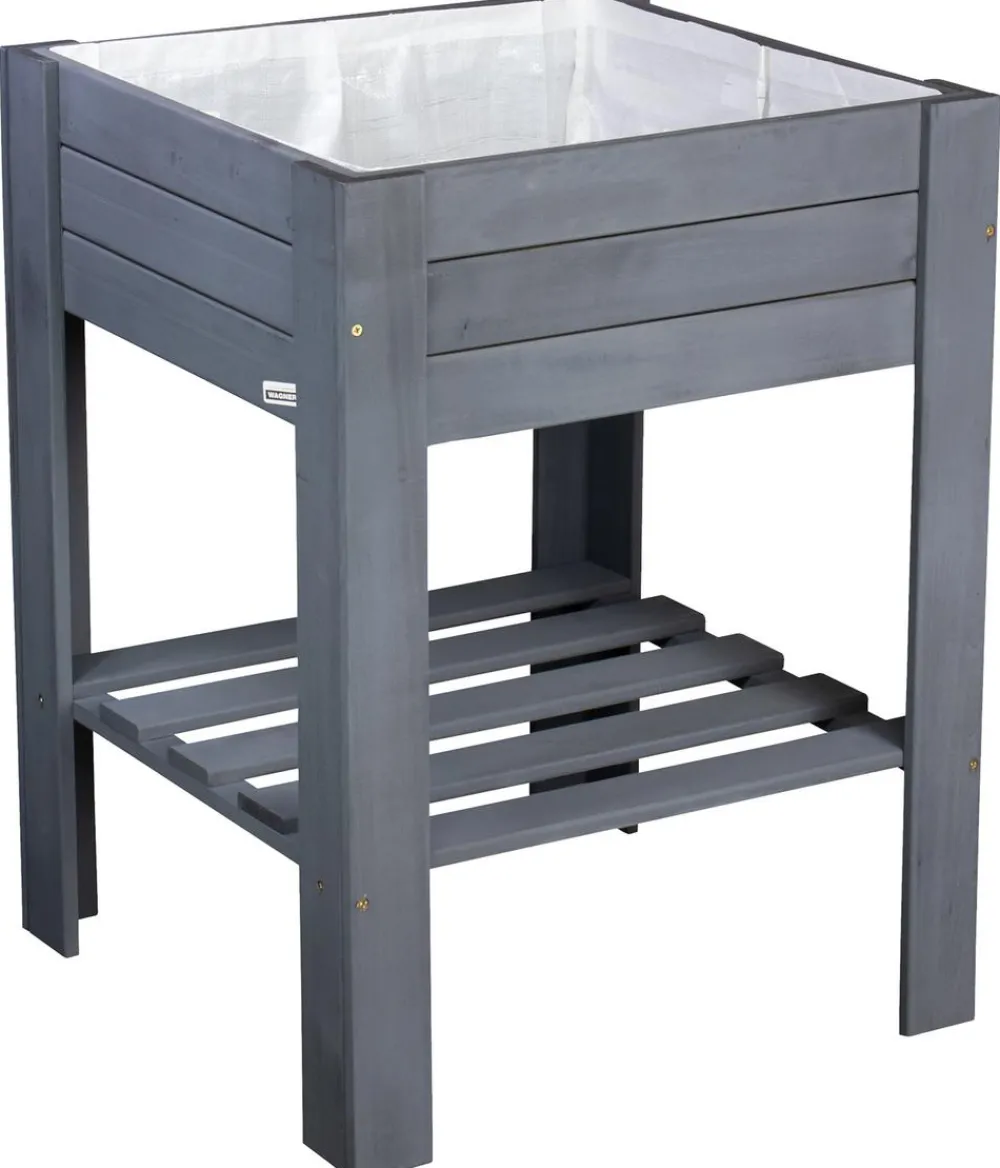 Wagner Holz-Hochbeet GreenBOX light, ca. B53,5/H70/T53,5 cm Dunkelgrau Sale