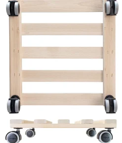 Wagner Rolluntersetzer - Multi-Pflanzenroller Buche, ca. B35/H7,7/T35 cm Beige