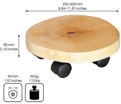 Wagner Pflanzenroller Birke, ca. Ø30/H8 cm Natur Clearance