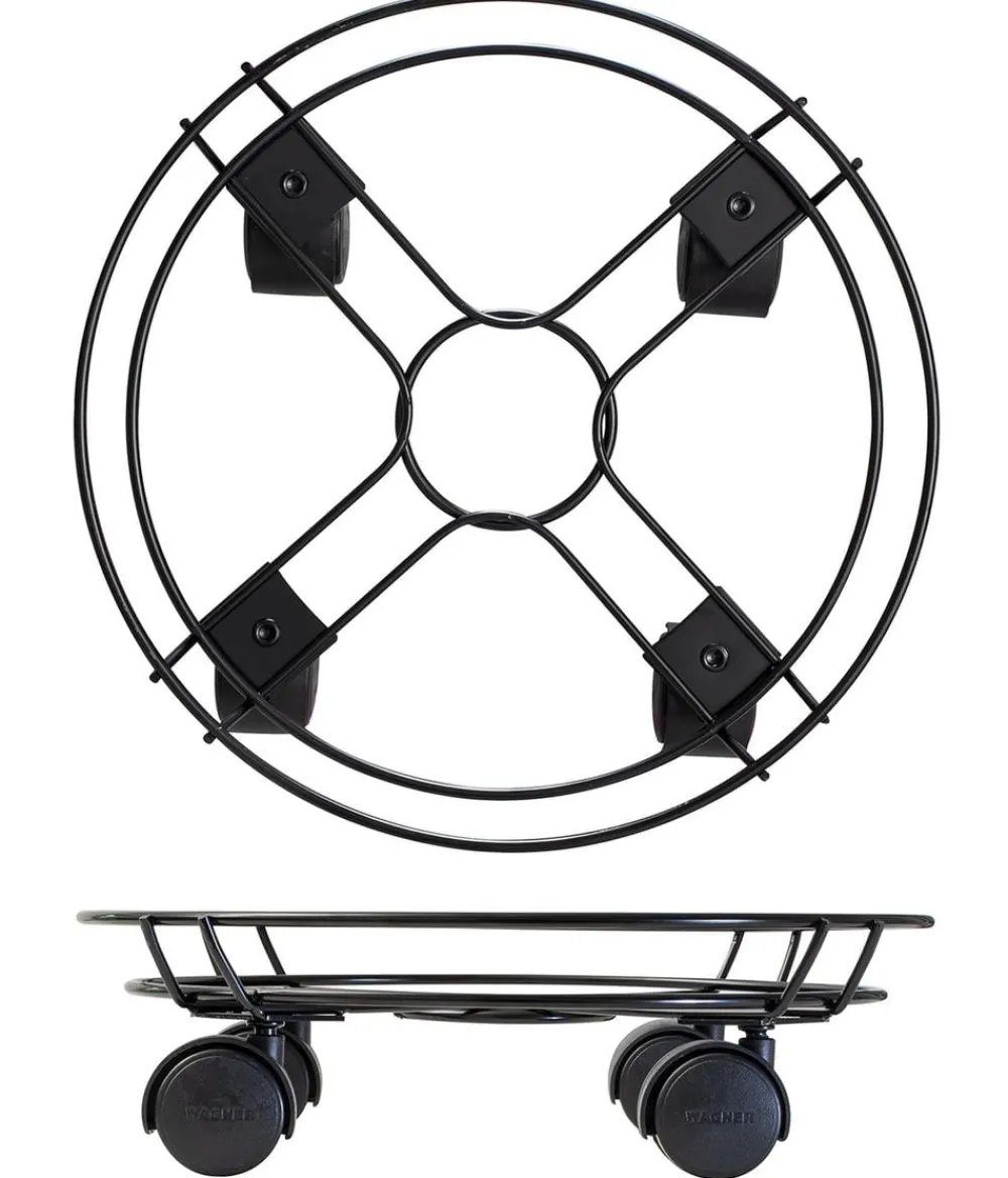 Wagner Rolluntersetzer - Pflanzenroller Draht, Ø 30 cm, Schwarz