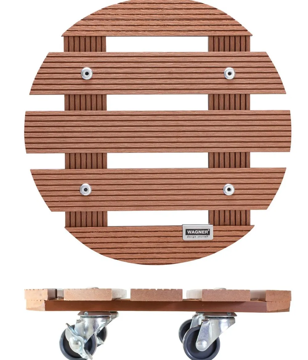 Wagner Rolluntersetzer - Pflanzroller, Ø 29 cm Hellbraun
